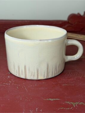 Vietri Lastra Mug White Italian Pottery Coffee Cup Rustic Farmhouse New
